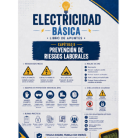 Portada del libro de prevención de riesgos laborales y mantenimiento eléctrico en PDF